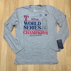 Fanatics Gray Texas Rangers World Series Champions Tee